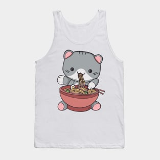 Kawaii Ramen Cat Tank Top